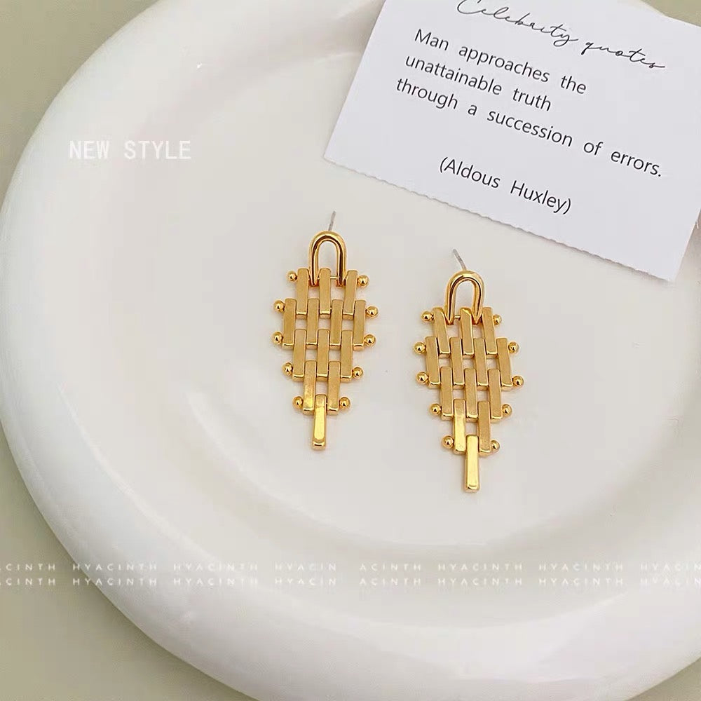Gold and Silver Tassel Earrings Luxury Dangling Earrings with S925 Silver Pin