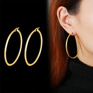 Super Large Hoop Earrings Glitter Gold and Silver Hoop with Silver Pin