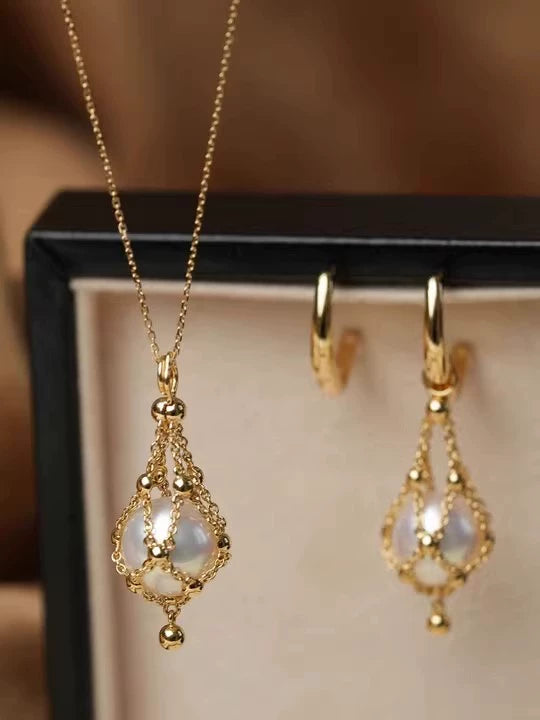 12MM Pearl Drop Earrings Gold Luxury White Pearl Dangle Earrings S925 Silver Pin