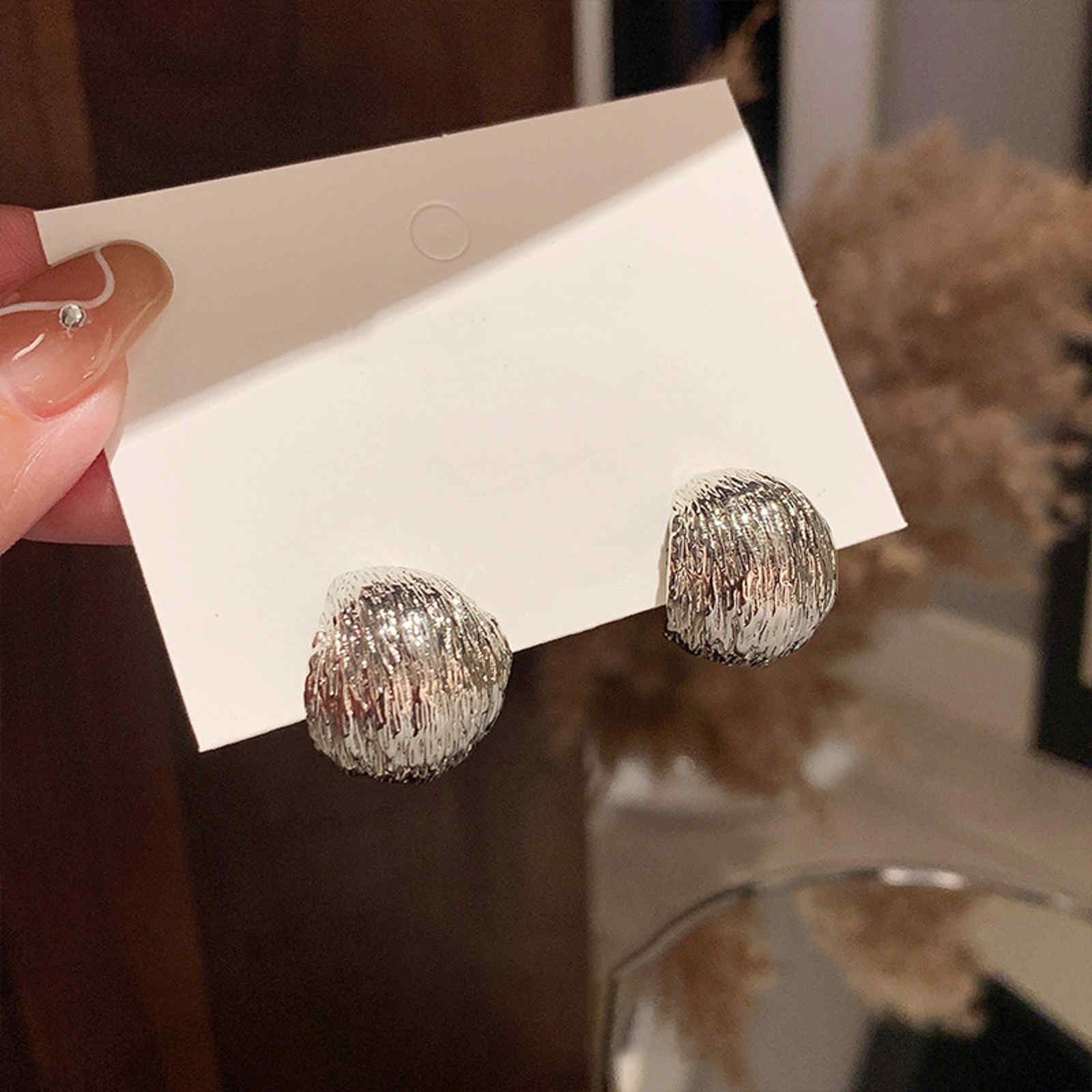 Pendientes de luna creciente de oro | Pendientes de aro de oro grueso | Pendientes de oro para mujer