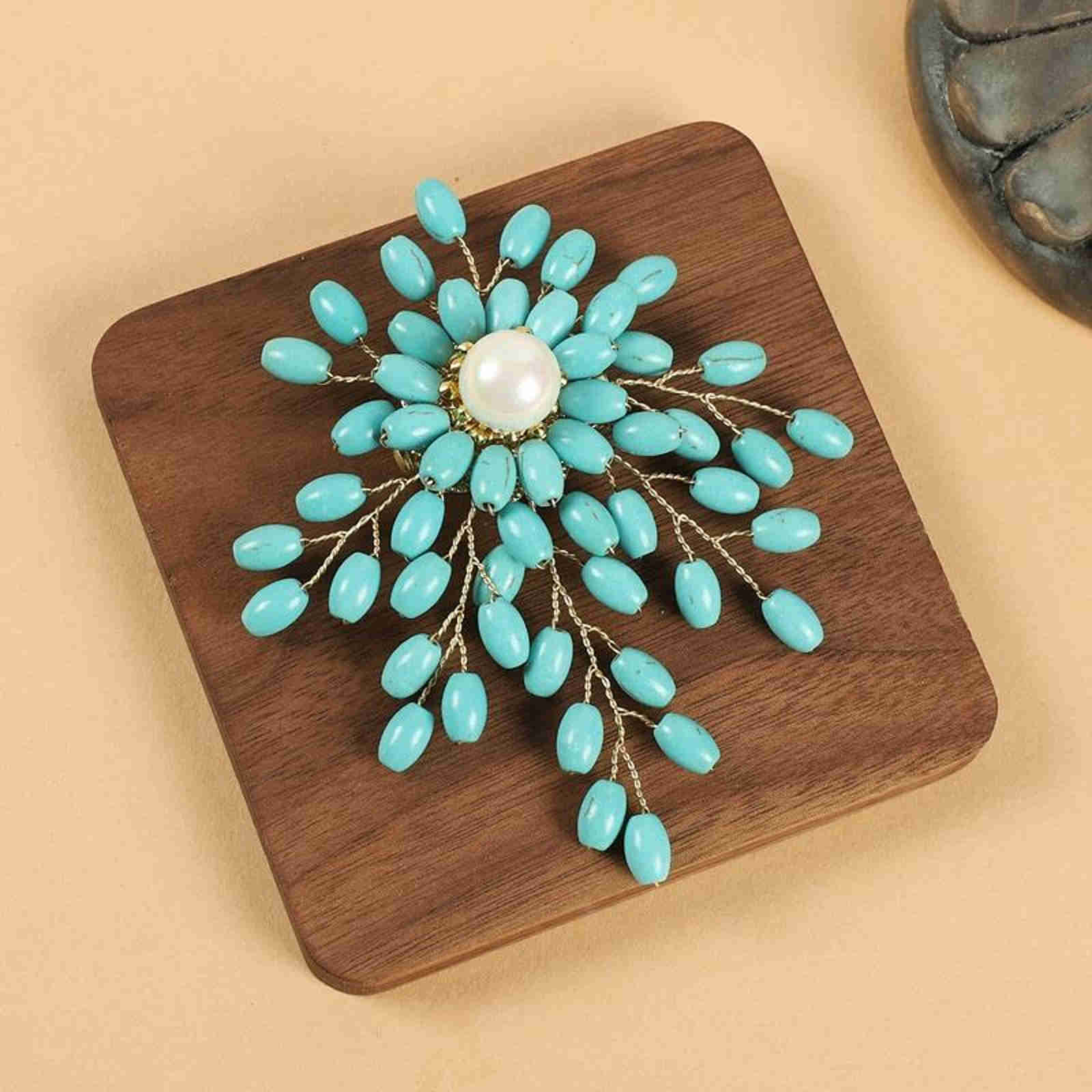 Turquoise brooch pin