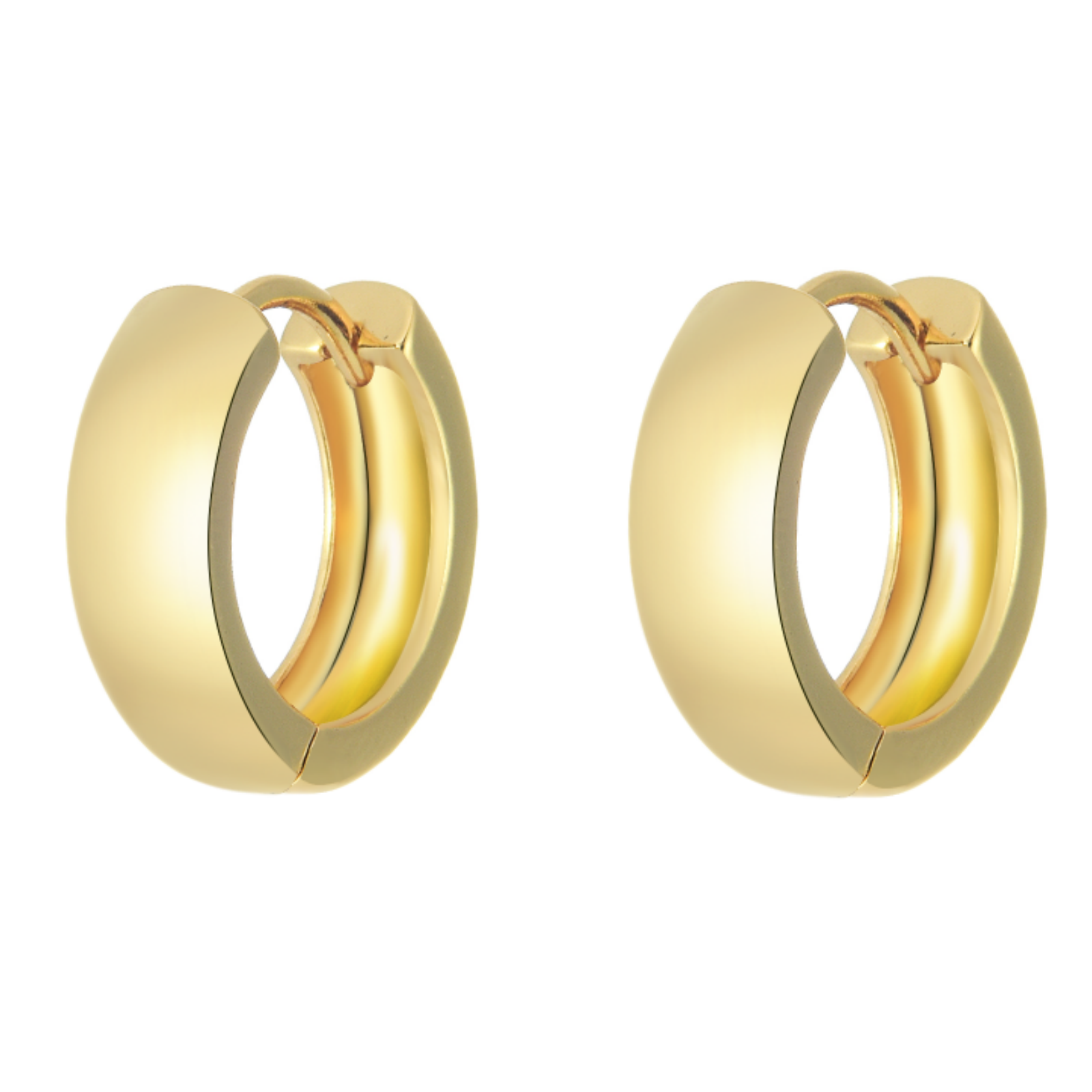 Boutique Brass Hoop Earrings Gold and Silver Hoop Earring for Men and Women with S925 Silver