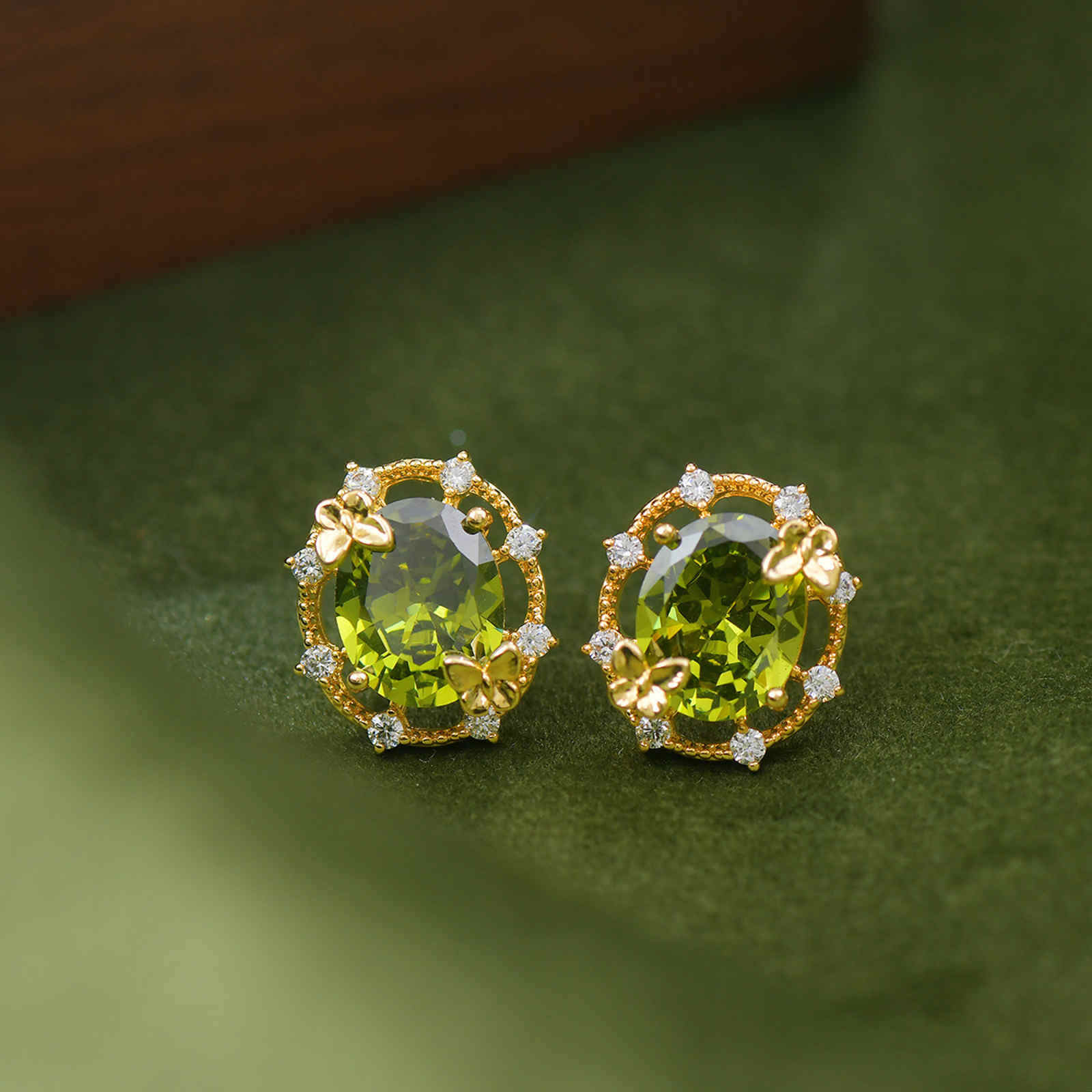 Peridot Stone Jewelry Set Peridot Earrings Bracelet Necklace and Rings Olivine Stone Jewelry