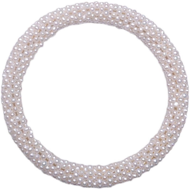 Handmade AAA Freshwater Pearl Bracelet High Luster Multi Strand Pearl Bangle Best Gift to Mom