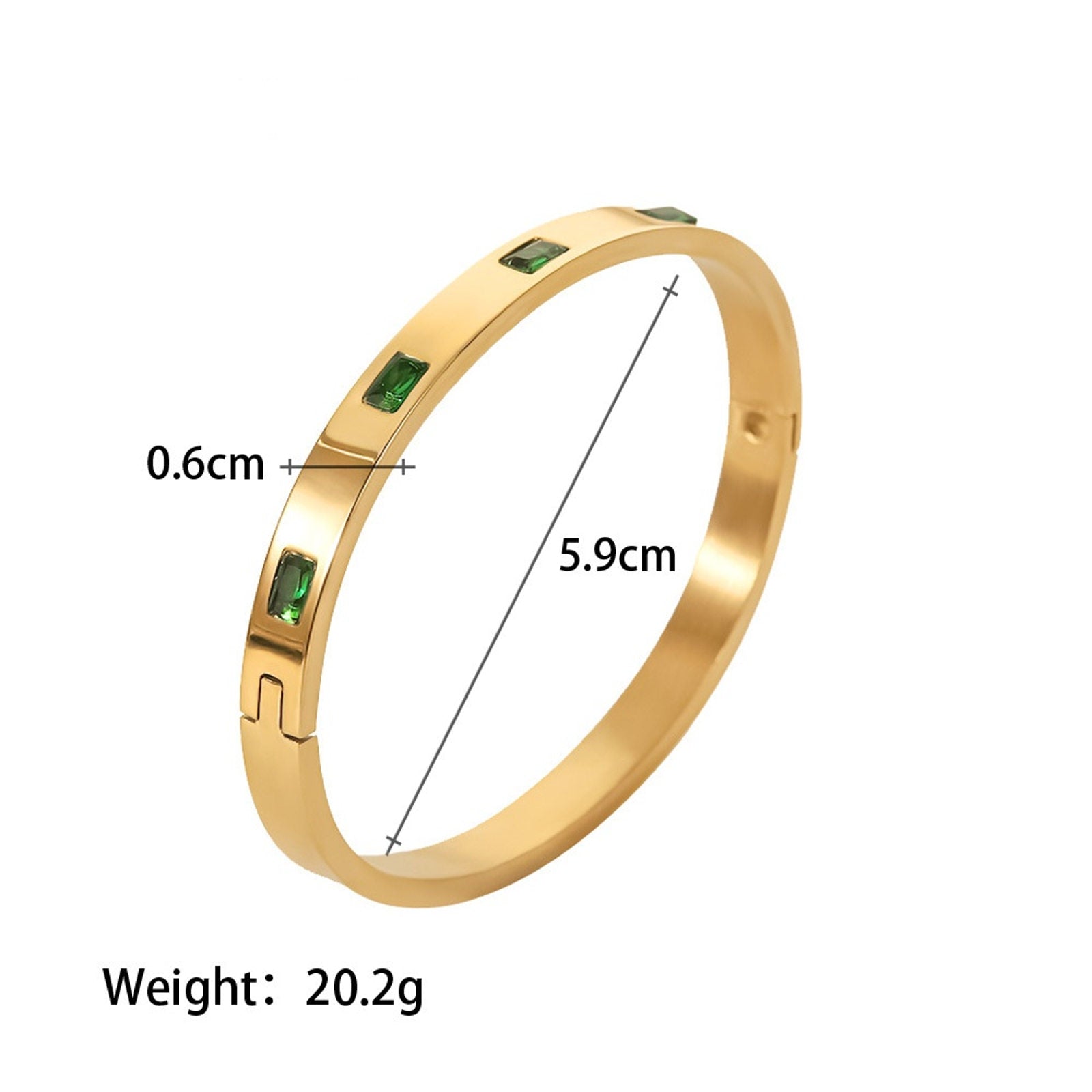 Gold Bangle Bracelets for Women 14K Gold Plated Cubic Zirconia Tennis Bracelets Auto Lock