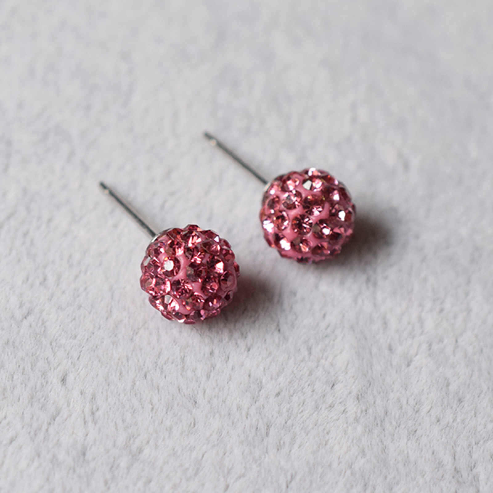 8MM Crystal Ball Stud Earrings Zircon Ball Stud Earrings for Men with S925 Silver Pin