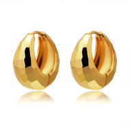 Trendy 18K Gold Plated Hoop Earrings Geometry Huggie Hoop Earrings Gold and Silver