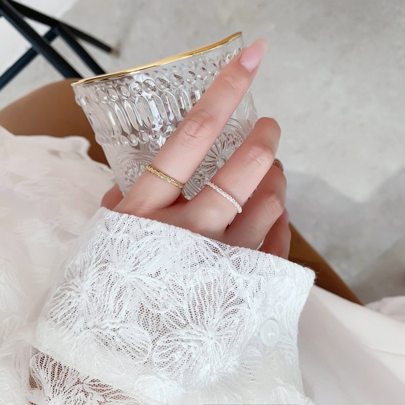 Shining Sterling Silver Rings Super Thin Minimalist Ring Silver and Gold Available