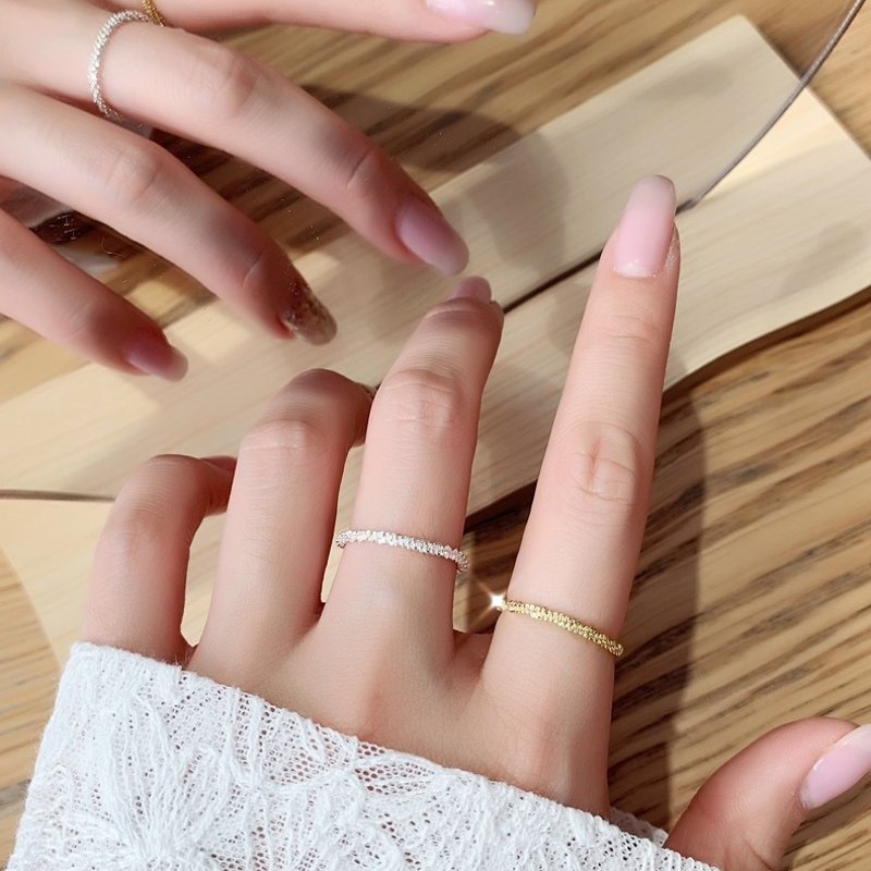 Shining Sterling Silver Rings Super Thin Minimalist Ring Silver and Gold Available