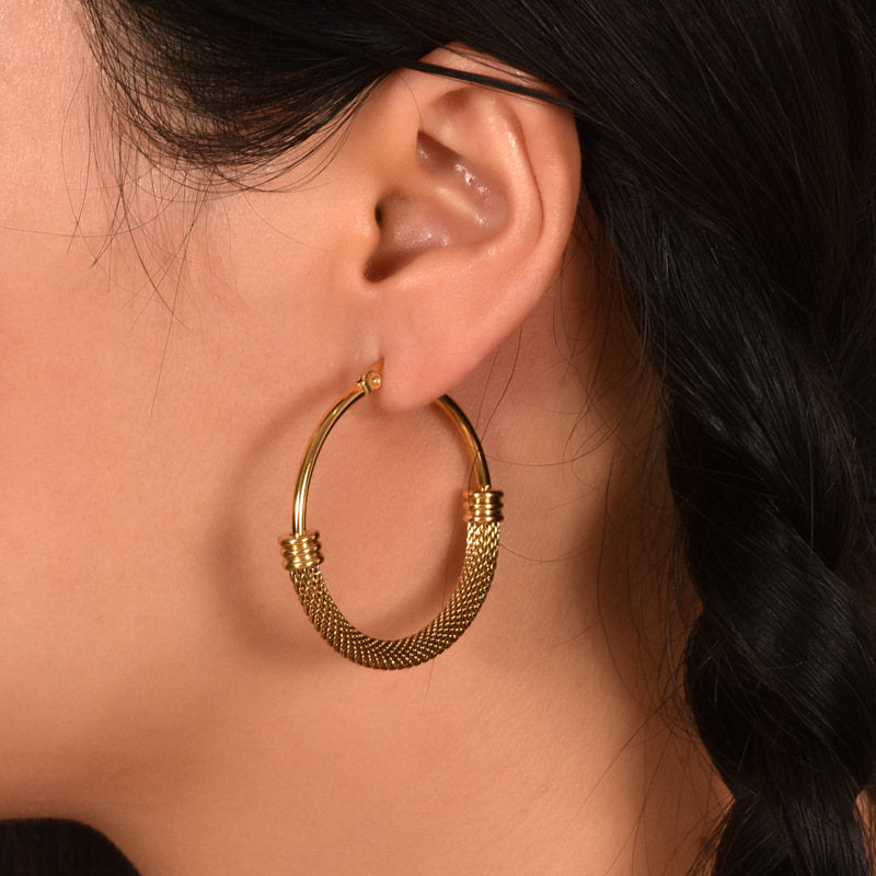 Designed Hoop Earrings | Huggie Circle Earrings | Large Hoop Earrings for Women