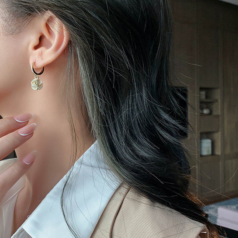 Shiny Luxury Opal Earrings Crystal Dangle Earrings