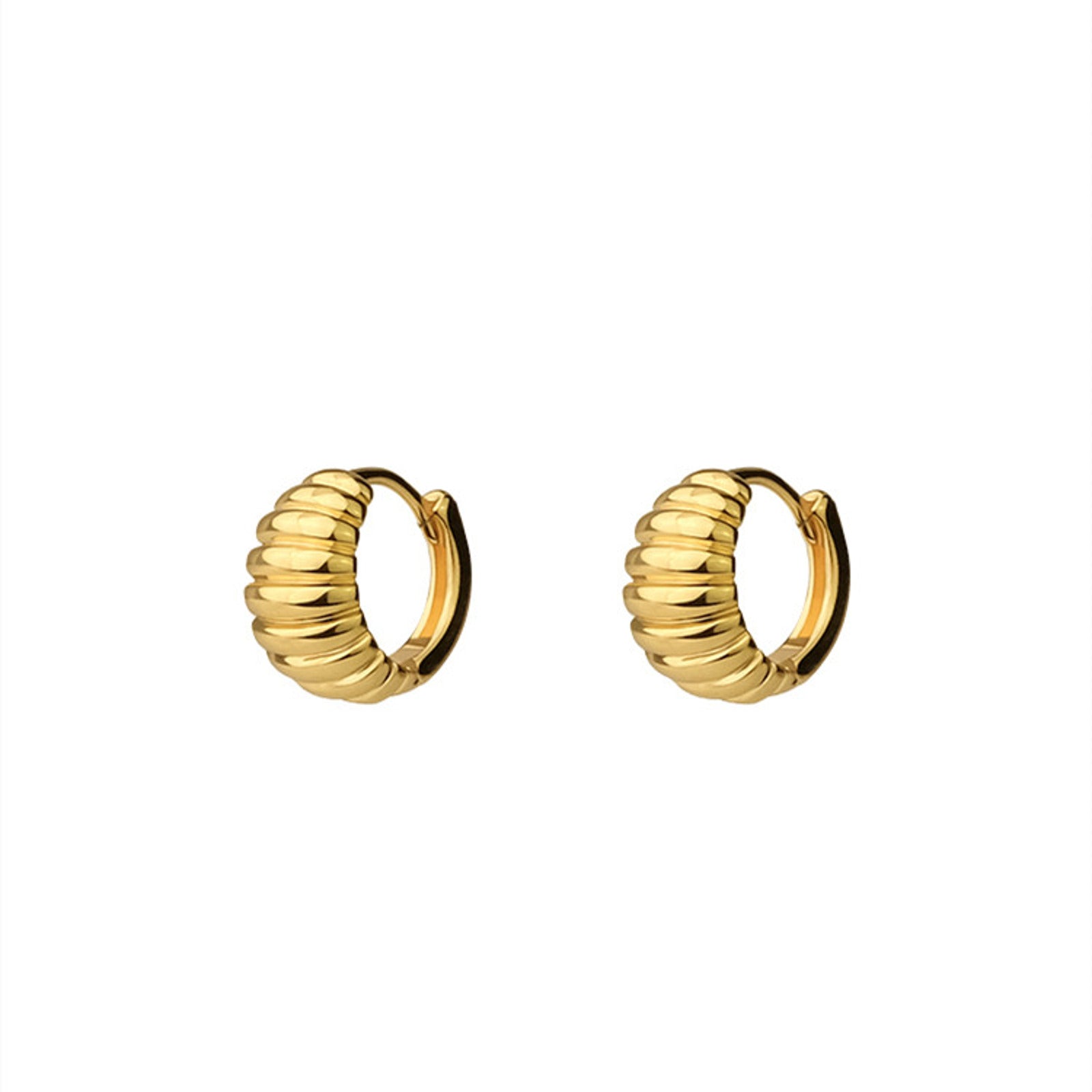 Petite Hoop Earrings Small Croissant Hoop Earrings with S925 Silver Pin
