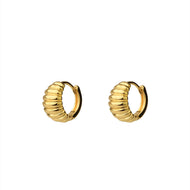 Petite Hoop Earrings Small Croissant Hoop Earrings with S925 Silver Pin