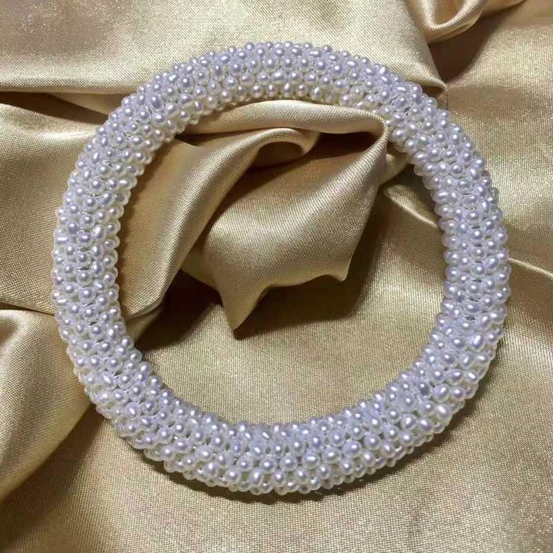 Handmade AAA Freshwater Pearl Bracelet High Luster Multi Strand Pearl Bangle Best Gift to Mom