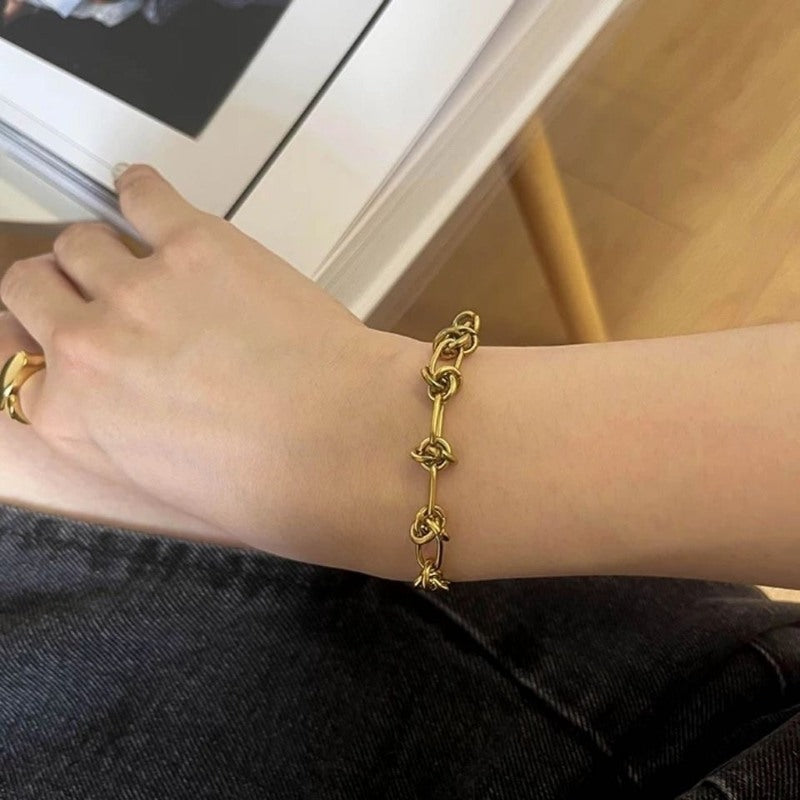 Chic 18K Gold Plated Bracelet Chain Adjustable Knot Gold Bracelet
