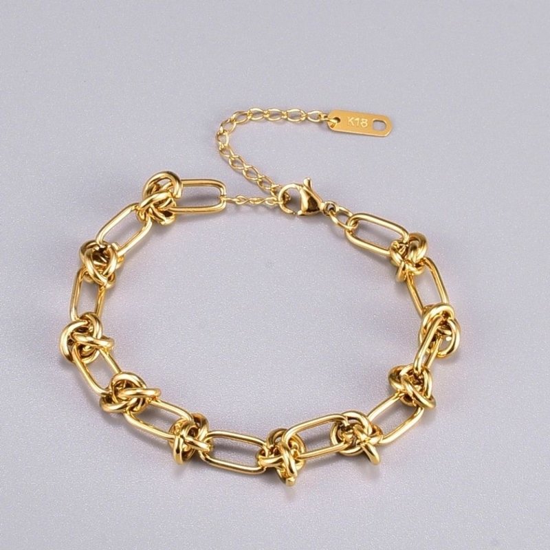 Chic 18K Gold Plated Bracelet Chain Adjustable Knot Gold Bracelet