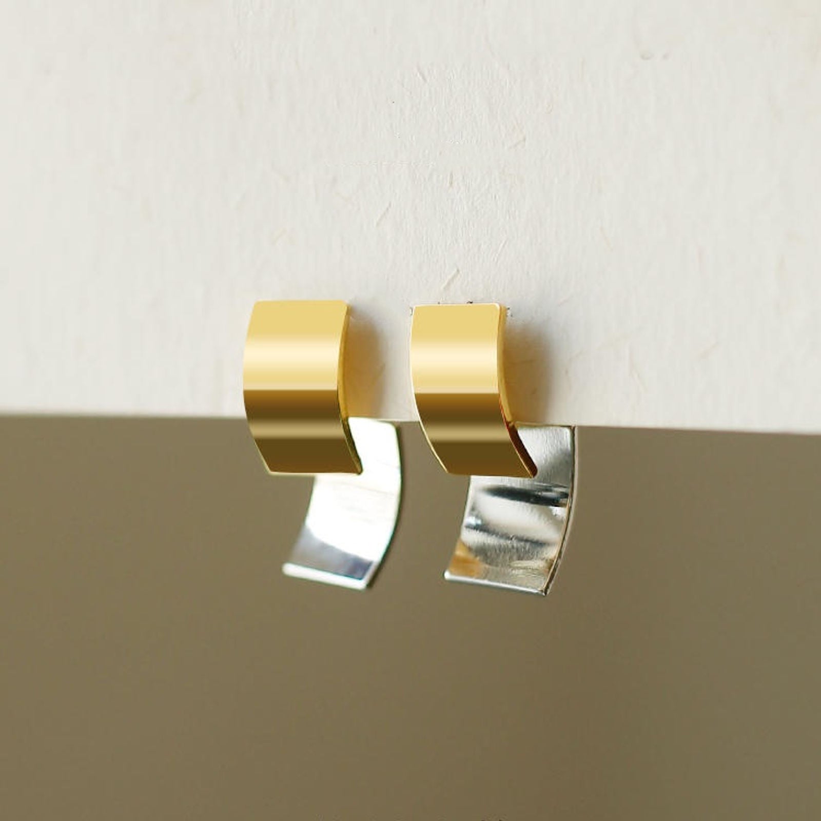 Gold Silver Earring Jackets Front and Back Drop Earrings silver Pin or Earring Clips