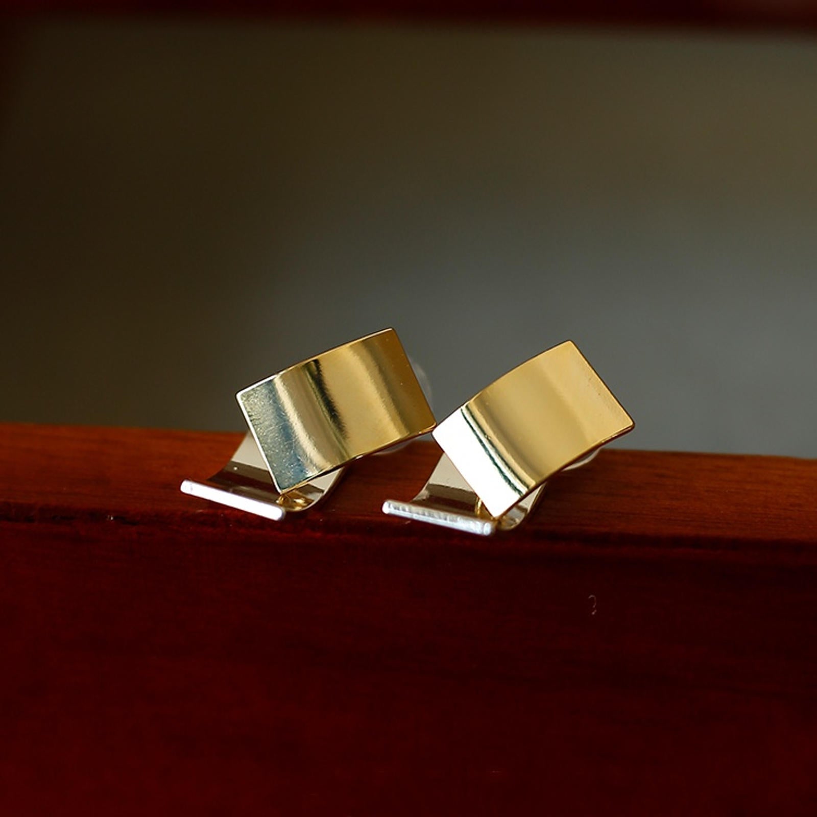 Gold Silver Earring Jackets Front and Back Drop Earrings silver Pin or Earring Clips