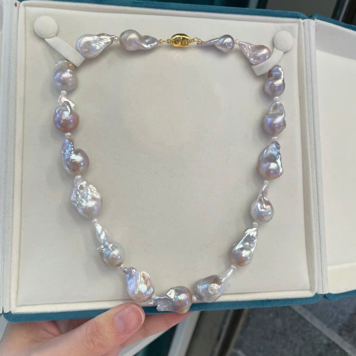 odd shaped pearl necklace