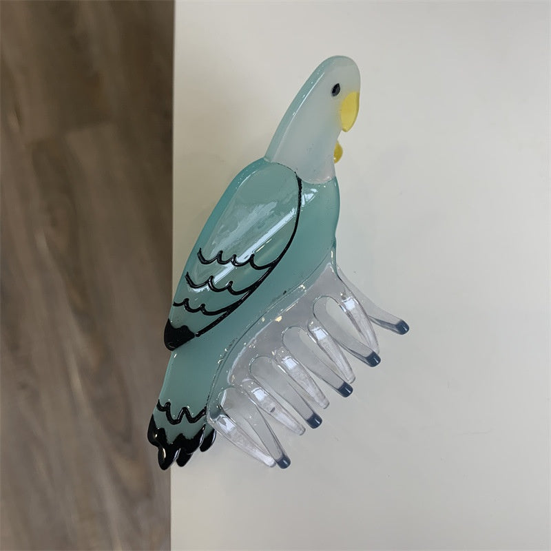 parrot hair claw bird hair clip