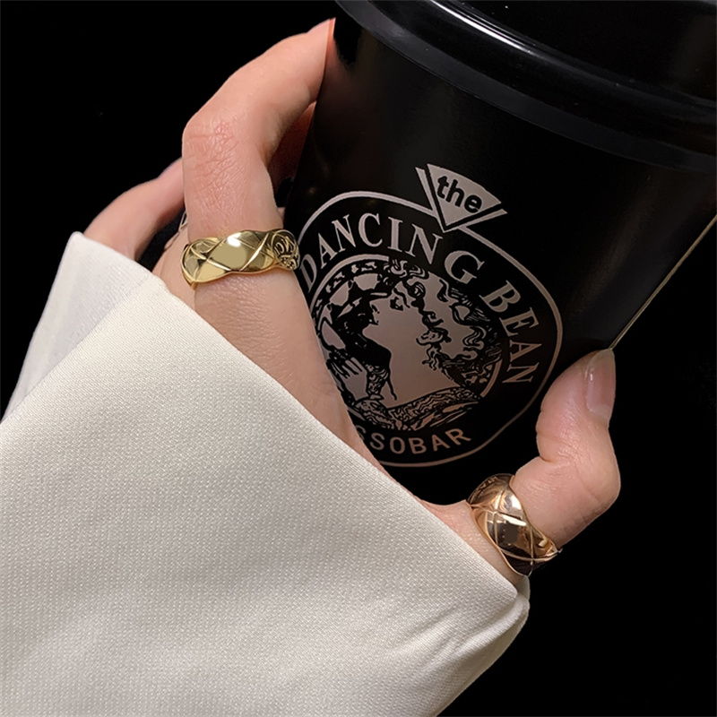 Wide Band Rings | Sterling Silver Ring with X Pattern | Wide Band Diamond Gold Ring for Women and Men