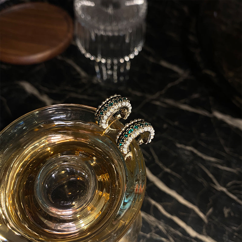 Vintage French Style Hoop Earrings for Women in 14K Gold Over Sterling Silver(2mm)