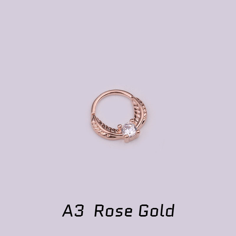 20G Titanium 20G CNC Pave Clicker Ring - Nose, Cartilage, Earlobe