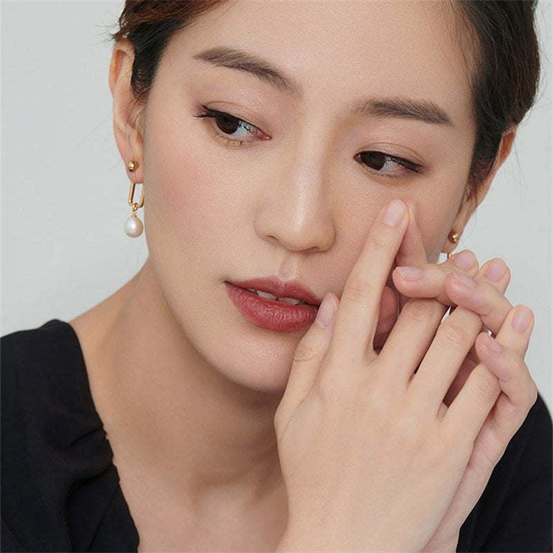 2 in 1 Pearl Drop Earrings | Pearl Stud Earrings | Pearl Earring Jackets with S925 Pins