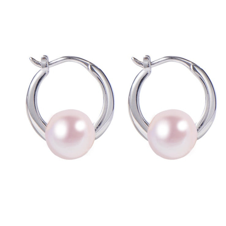 Pendientes de aro de oro grueso | Pendientes Huggie | Pendientes de aro gruesos con perlas