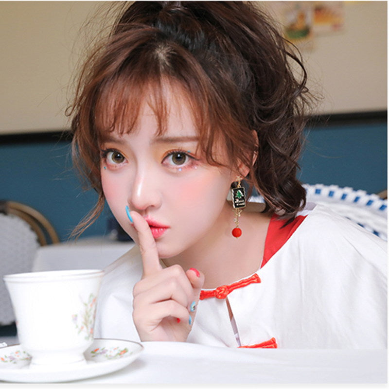 Pendientes de Navidad | Pendientes colgantes de Navidad | 4 tipos de aretes navideños para mujer para piercing y no piercing