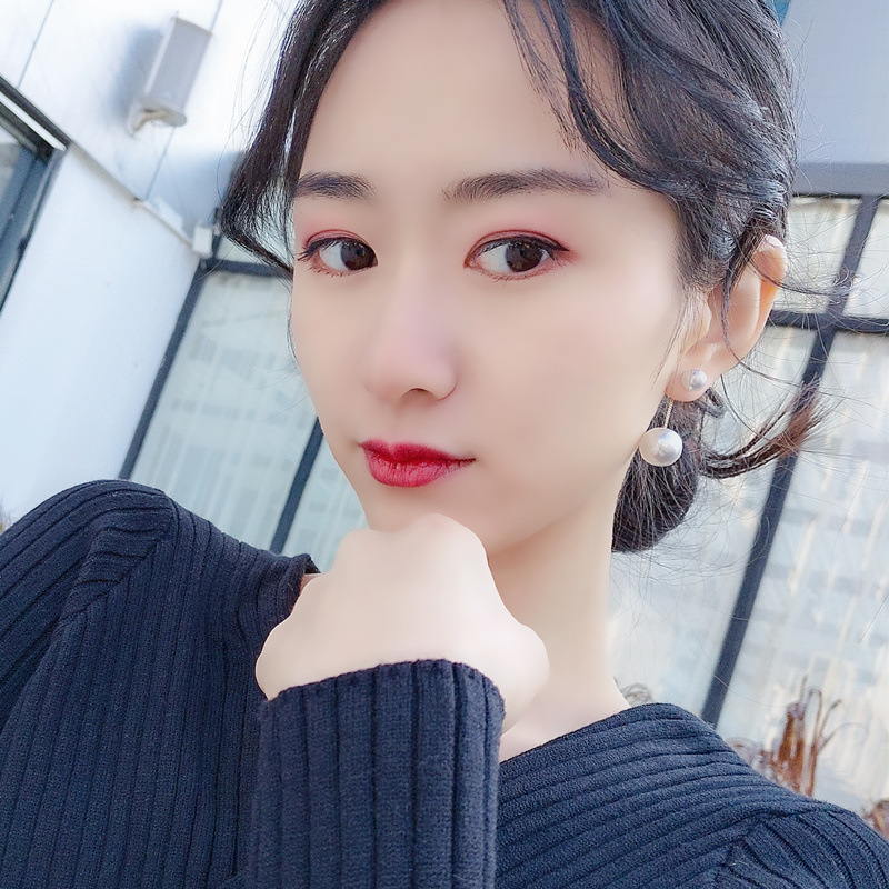 Double Pearl Dangle Earrings | Dangle Pearl Earring Jackets with Sterling Silver Pins