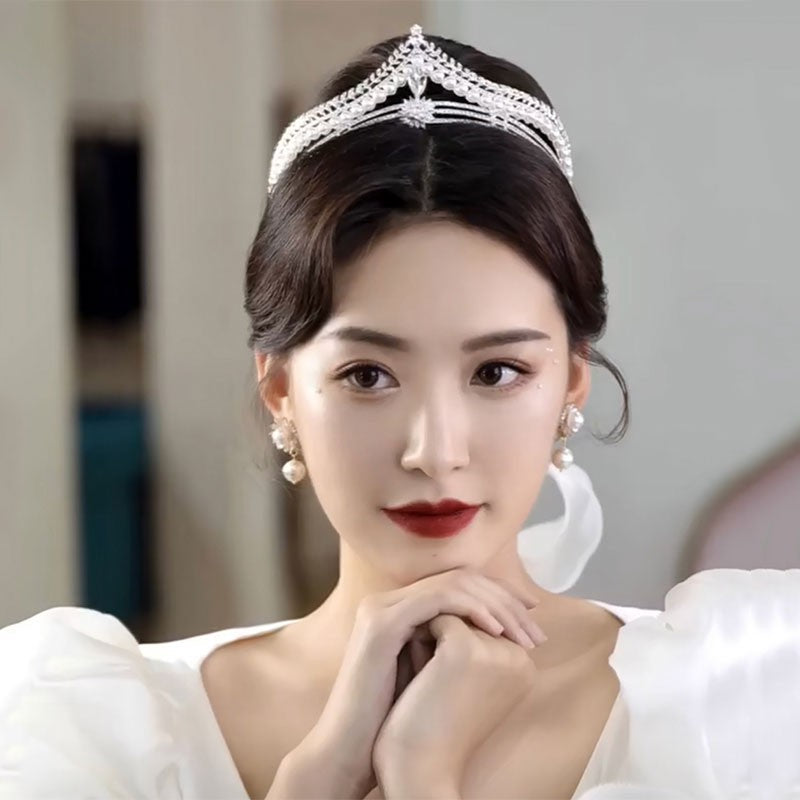 Wedding Tiaras | Pearl Wedding Crown | Diamond Bridal Crown for Wedding
