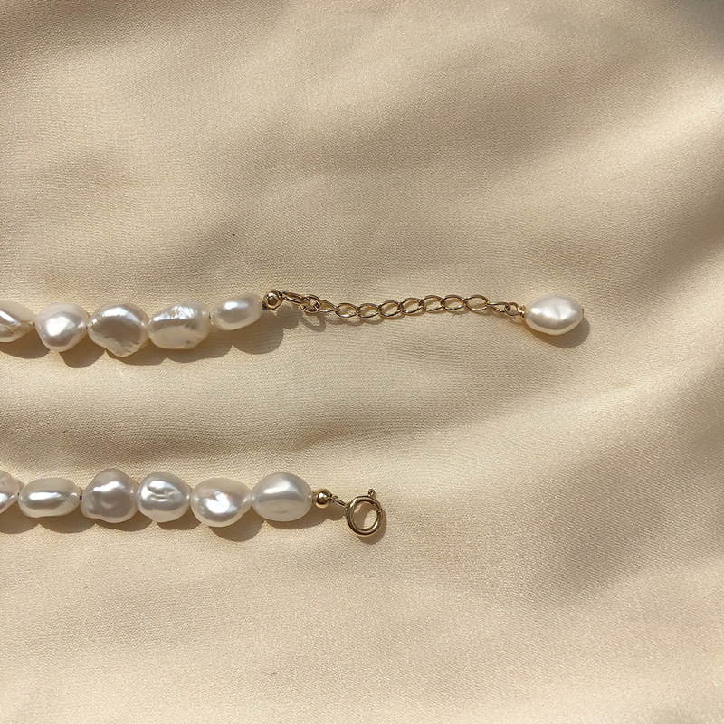 AAA Baroque Pearl Jewelry Set | Baroque Pearl Necklace | Baroque Pearl Bracelet (5-6mm)