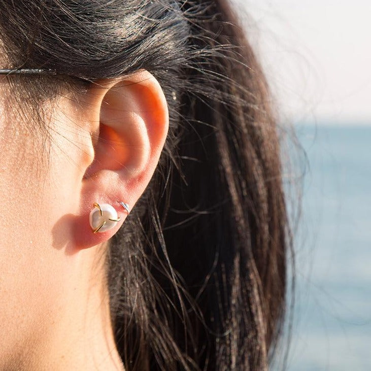 Baroque Pearl Stud Earrings | Baroque Pearl Earrings with Allergy-free Pins (10-11mm)