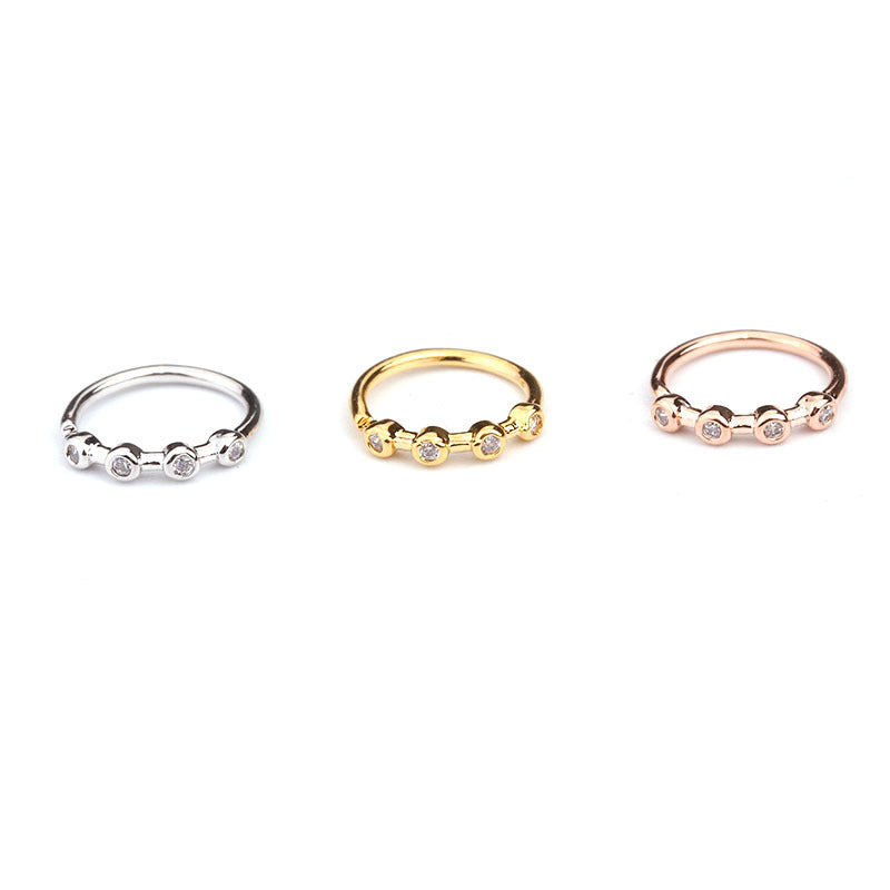 Titanium 20G CNC Pave Clicker Ring - Nose, Cartilage, Earlobe