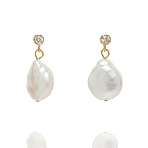 Baroque Freshwater Pearl Earrings Handmade Jewelry