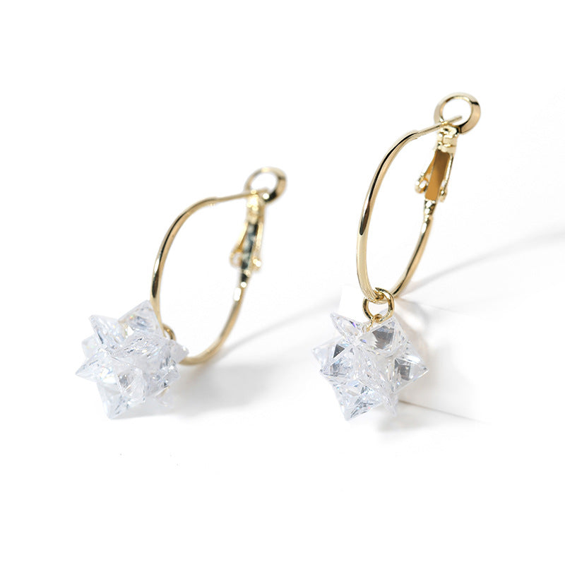 Women's Gold Plated Fashion Crystal Wedding Earrings