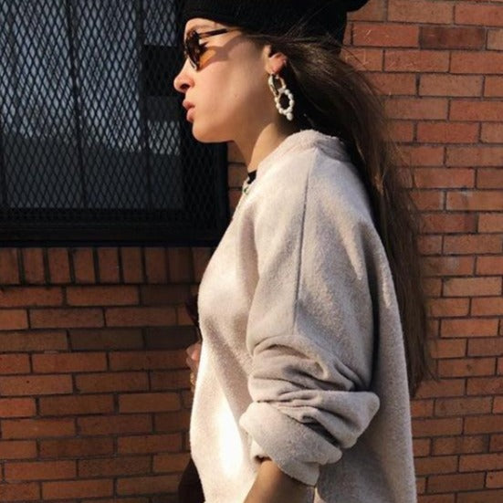 AAA Freshwater Pearl Dangle Earrings Gold Hoop with Pearl Drop Earrings in 14K Gold Over Sterling Silver Pin