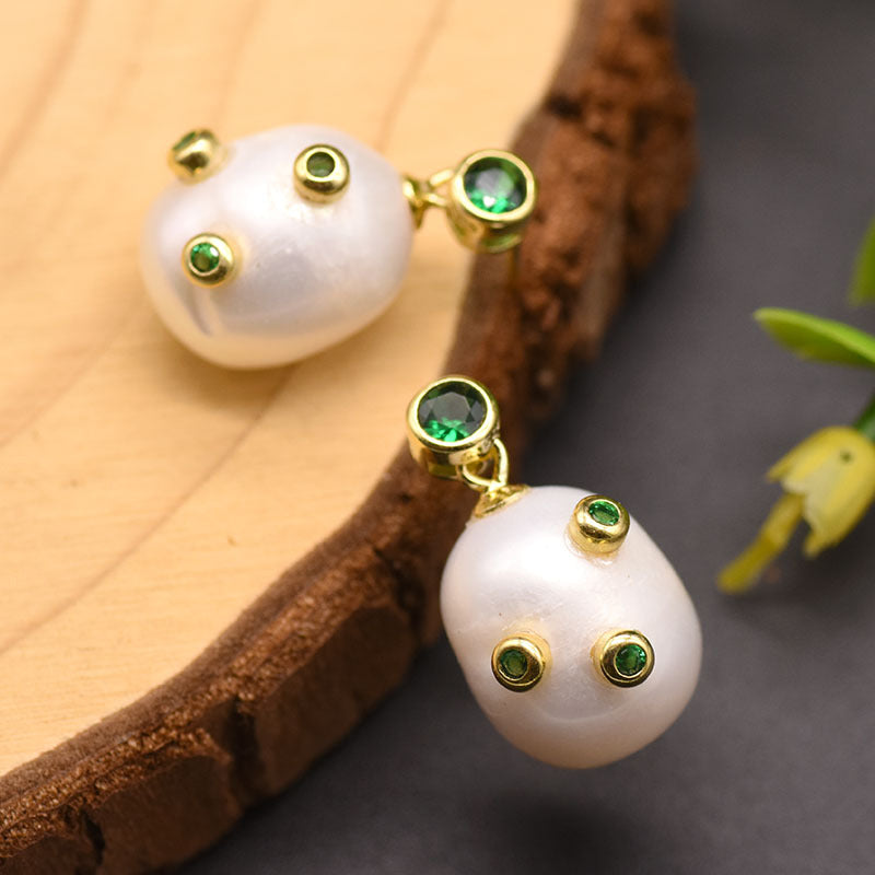 Freshwater Cultured Pearl Vintage-Inspired Drop Earrings in 14K Gold Over Sterling Silver(12-13mm)