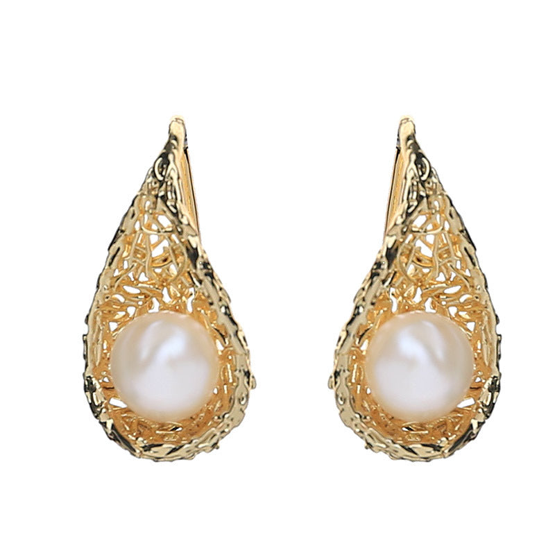 High Heels Pearl Drop Earrings 14K Gold | Real Pearl Earrings Freshwater pearl earrings Huge Tomato