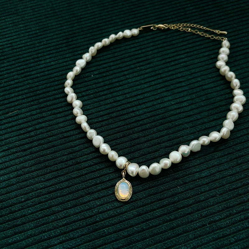 Baroque Pearl Choker | Baroque Pearl Necklace | Freshwater Pearl Necklace with Pendant for Women (5-6mm)