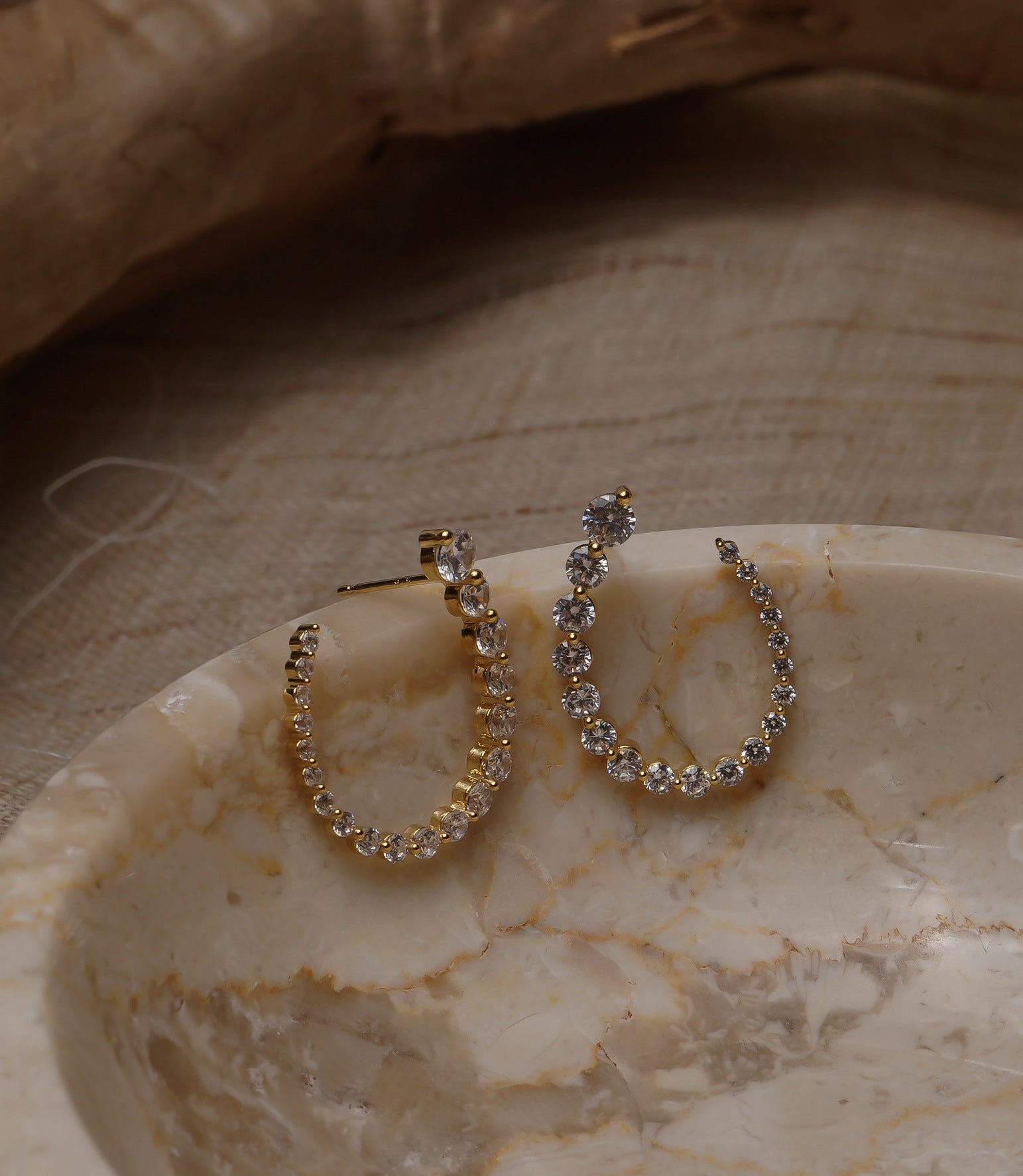 Shooting Star Diamond Hoop Earrings | Crystal Hoop Earrings for Women
