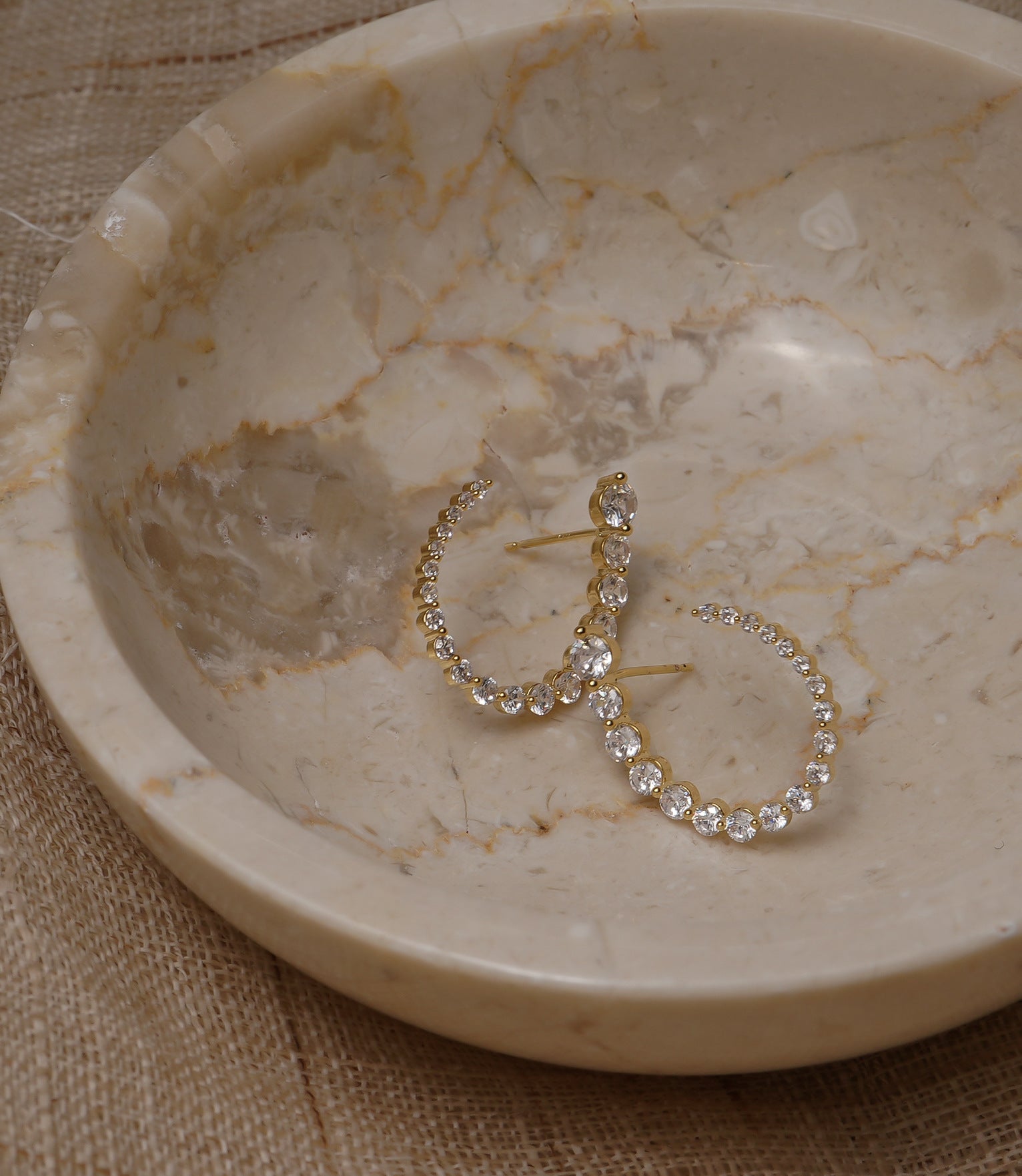 Shooting Star Diamond Hoop Earrings | Crystal Hoop Earrings for Women