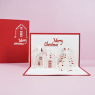 Christmas Castle 3D Christmas Cards Pop Up Greeting Cards, Funny Unique 3D Holiday Postcards - Gifts for Xmas, Thank You Cards