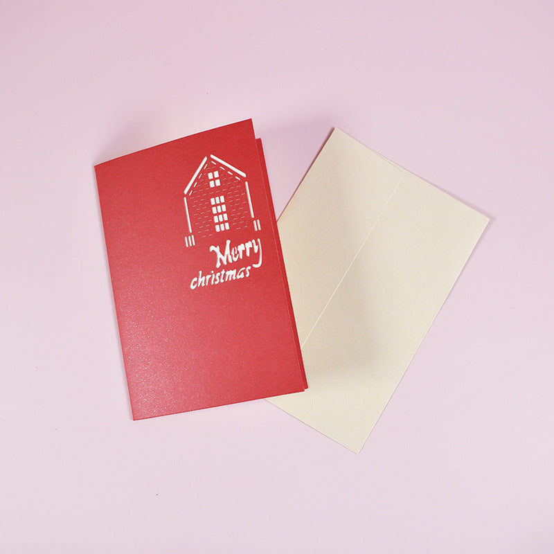 Christmas Castle 3D Christmas Cards Pop Up Greeting Cards, Funny Unique 3D Holiday Postcards - Gifts for Xmas, Thank You Cards