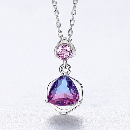 S925 Silver Moonstone Drop Necklace Handmade Jewelry