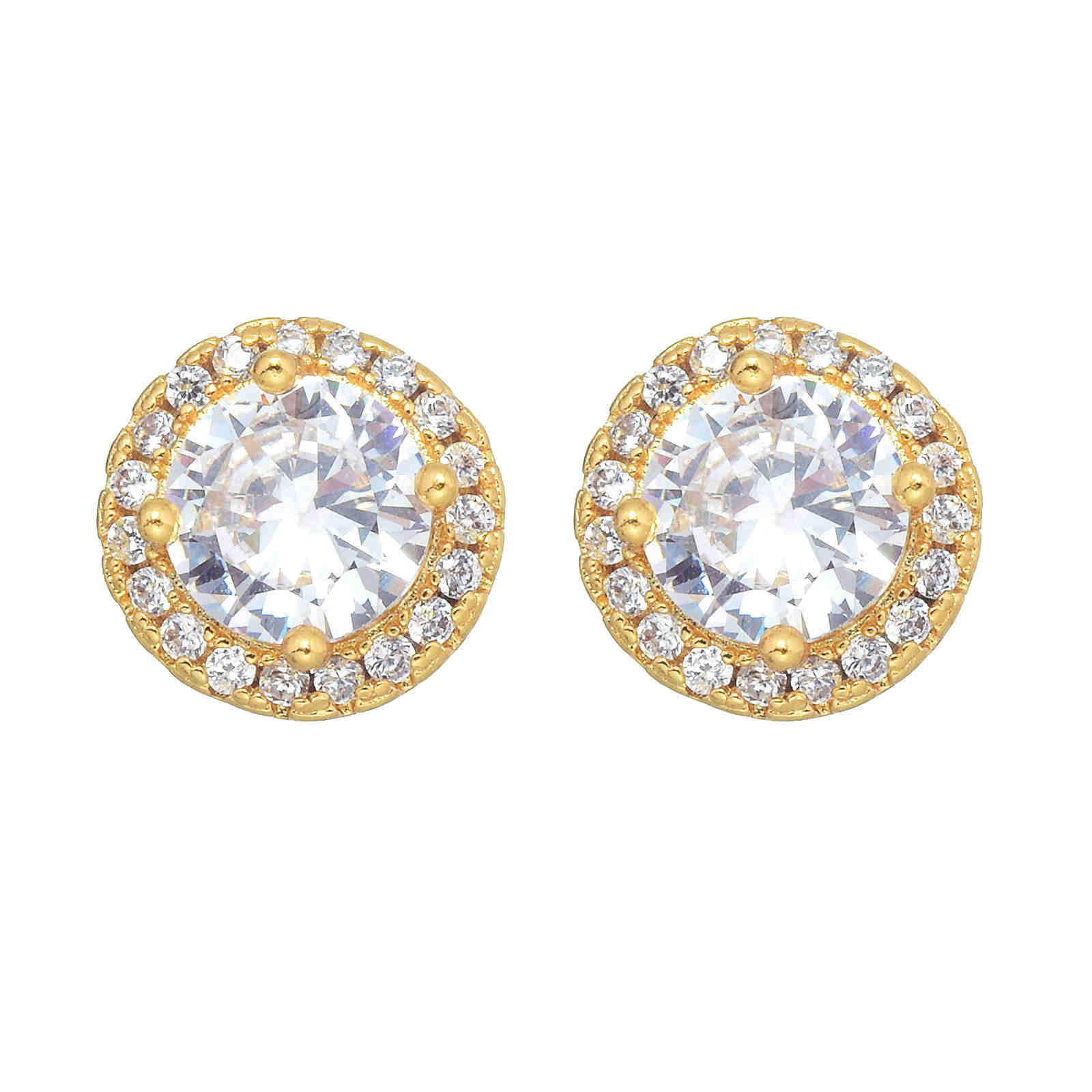 Pendientes de diamantes con forma de gota de agua y cuadrados redondos con pasador de plata S925