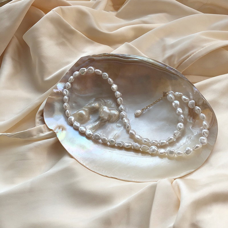 AAA Baroque Pearl Jewelry Set | Baroque Pearl Necklace | Baroque Pearl Bracelet (5-6mm)