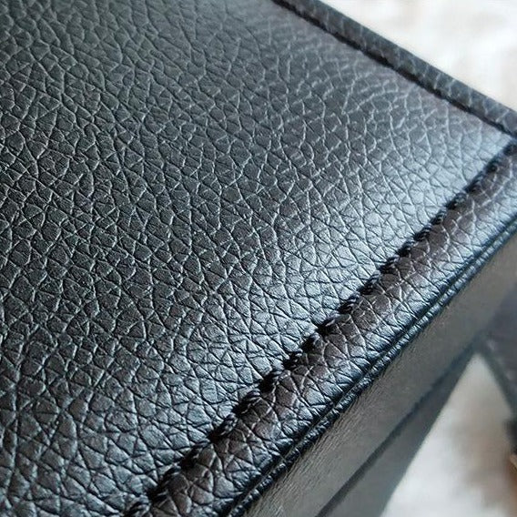 Double-layer Mini stud earrings rings Jewelry Box Useful Makeup Organizer Travel Portable Jewelry PU Box