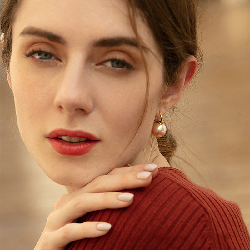 Big Pearl Drop Earrings